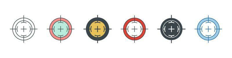 Target icon symbol template for graphic and web design collection logo vector illustration