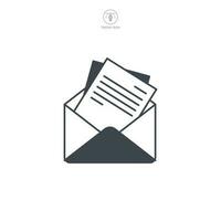 Email Open envelope icon symbol template for graphic and web design collection logo vector illustration