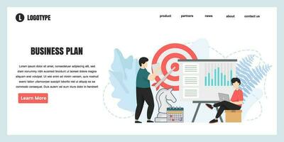 Web page design templates for business plan concept illustration, perfect for web page design, banner, mobile app, landing page, Flat Vector illustration