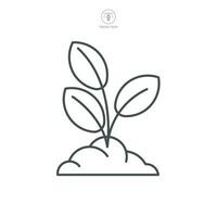 Seedling Icon symbol template for graphic and web design collection logo vector illustration