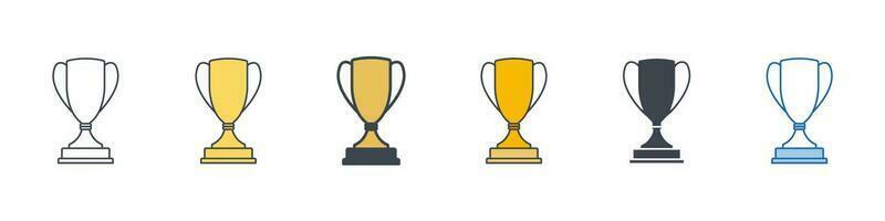 Trophy icon symbol template for graphic and web design collection logo vector illustration