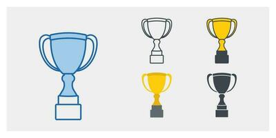 Trophy icon symbol template for graphic and web design collection logo vector illustration