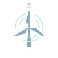 Wind Turbine. Wind power Icon symbol template for graphic and web design collection logo vector illustration