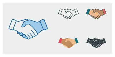 Handshake icon symbol template for graphic and web design collection logo vector illustration