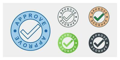 Approved Stamp icon symbol template for graphic and web design collection logo vector illustration