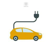 eléctrico coche. híbrido vehículos icono símbolo modelo para gráfico y web diseño colección logo vector ilustración