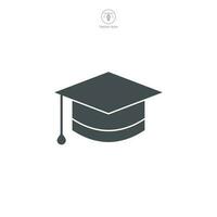 graduación gorra icono símbolo modelo para gráfico y web diseño colección logo vector ilustración