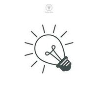 light bulb, idea, lamp Icon symbol template for graphic and web design collection logo vector illustration