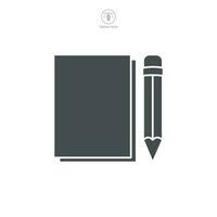 Paper and Pencil Icon symbol template for graphic and web design collection logo vector illustration