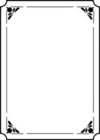 Black rectangle border for graphics design vector