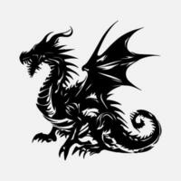 black dragon vector silhouette