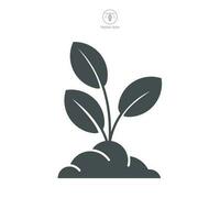 planta de semillero icono símbolo modelo para gráfico y web diseño colección logo vector ilustración