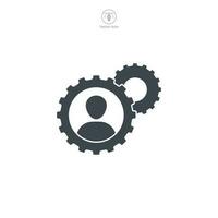 Skills Gear icon symbol template for graphic and web design collection logo vector illustration