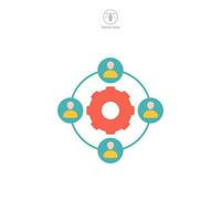 outsourcing, cooperation icon symbol template for graphic and web design collection logo vector illustration