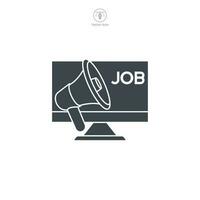 Job Ad online icon symbol template for graphic and web design collection logo vector illustration