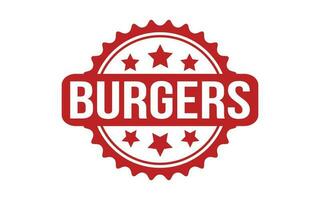 Red Burgers Rubber Stamp Seal Vector