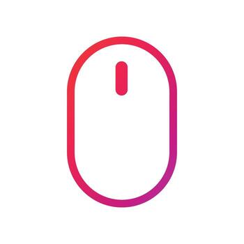 Computer Mouse Gradient Icon Vector Illustration