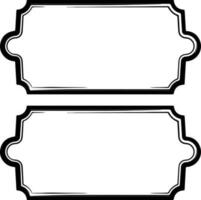 Black rectangle border for graphics design vector