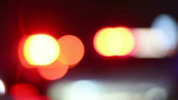 wazig Politie verkeer hou op Bij nacht video