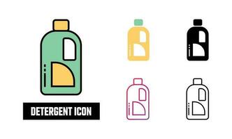 Detergent Icon Set Vector Illustration