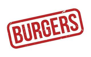 Burgers Rubber Stamp Seal Vector