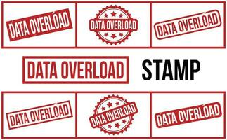 Data Overload Rubber Stamp set Vector