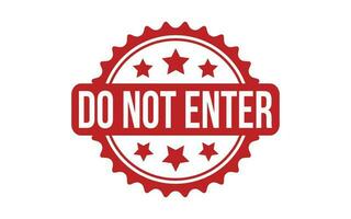 Red Do Not Enter Rubber Stamp Seal Vector