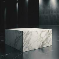 Empty marble minimal podium photo