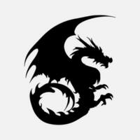 black dragon vector silhouette