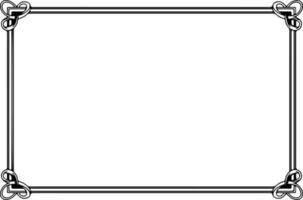 Black rectangle border for graphics design vector