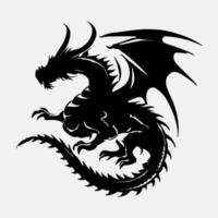 black dragon vector silhouette