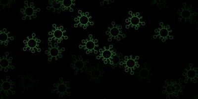 Dark green vector texture with disease symbols.