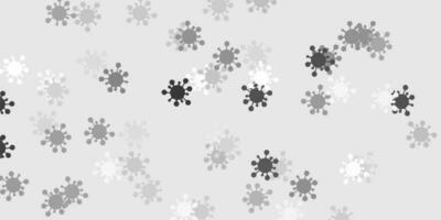 Light gray vector pattern with coronavirus elements.