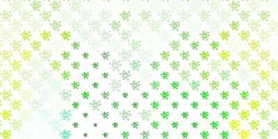 Light Green, Yellow vector texture with disease symbols.