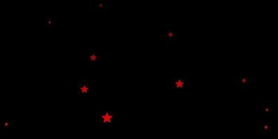 Dark Red vector background with colorful stars.