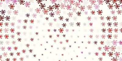 Light Pink, Red vector background with covid-19 symbols.