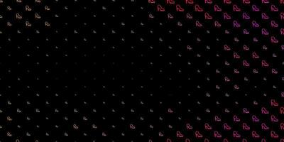 Dark pink vector pattern with feminism elements.
