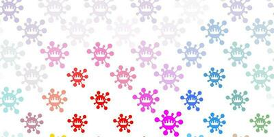 Light Multicolor vector texture with disease symbols.