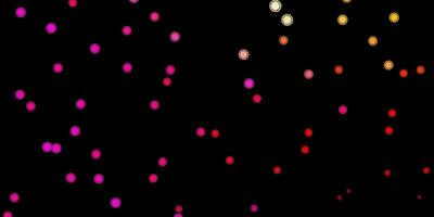 Dark pink, yellow vector background with covid-19 symbols.