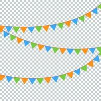 colorful Party Background with Flags Vector