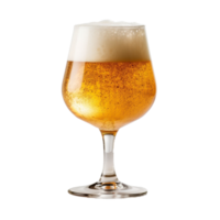 ai généré une glacial verre rempli à le bord avec une croustillant, couleur ambrée bière. minuscule bulles se cramponner à le côtés, allusion à le effervescence dans.png png