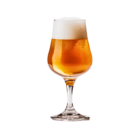 ai généré une glacial verre rempli à le bord avec une croustillant, couleur ambrée bière. minuscule bulles se cramponner à le côtés, allusion à le effervescence dans.png png