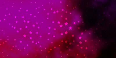 diseño vectorial de color rosa oscuro con estrellas brillantes. vector
