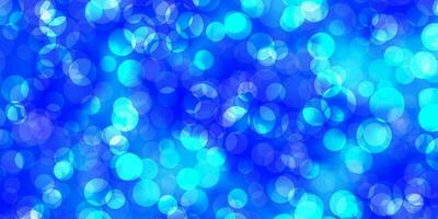 Dark BLUE vector background with bubbles.