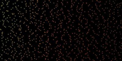 Dark Orange vector texture with beautiful stars.