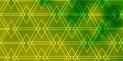 Light Green, Yellow vector texture with triangular style.