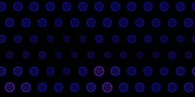 Dark Blue, Red vector pattern with magic elements.