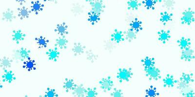 Light blue vector backdrop with virus symbols.