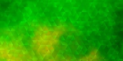 Light Green, Yellow vector background with polygonal style.