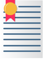 certificate icon flat style. Interpreter and Translator Symbols, Documentation Certification. png